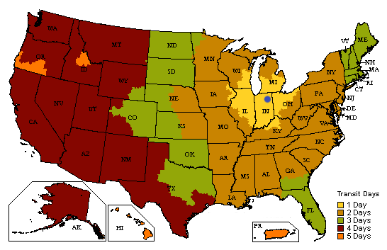 UPS Shipping Times From WaterFiltersOnline.com